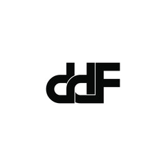 ddf initial letter monogram logo design