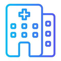 Obraz premium Hospital gradient icon