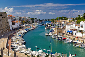 Fototapeta na wymiar Port of Ciutadella, Menorca, balearic islands, spain