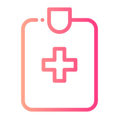 Obraz premium Medical History gradient icon