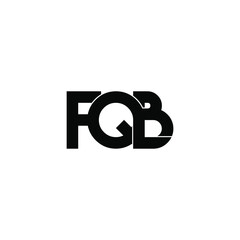 fqb initial letter monogram logo design