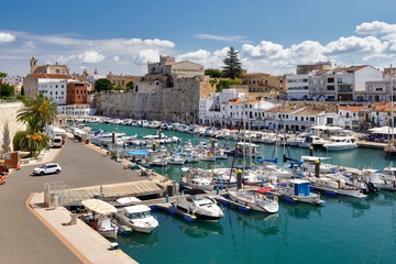 Fototapeta na wymiar Port of Ciutadella, Menorca, balearic islands, spain