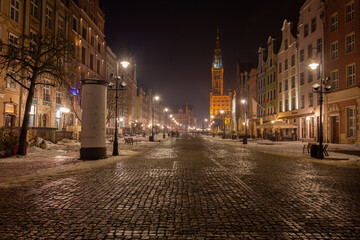 Gdańsk at night - obrazy, fototapety, plakaty