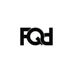 fqd initial letter monogram logo design