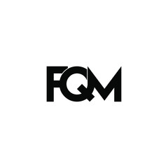 fqm initial letter monogram logo design