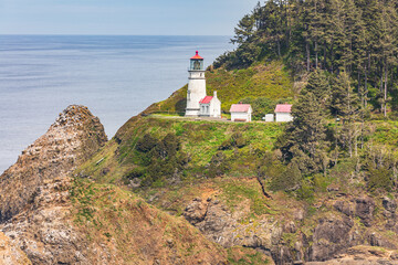 Fototapeta na wymiar Heceta Head Lighthouse on the Oregon coast.