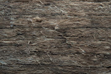 Close up of Insulation Fiber for thermal insulation. Recycle material made from plastic bottle.