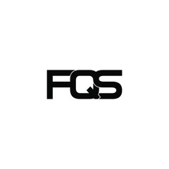 fqs initial letter monogram logo design