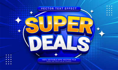 Super deals editable text style effect themed sales promotion