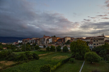 beautiful views of the medieval village of Medina de Pomar, Burgos.Spain