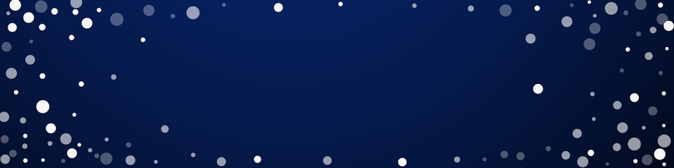 White dots Christmas background. Subtle flying sno