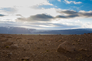 Dirt road from Hvitarvatn area, Iceland landscape