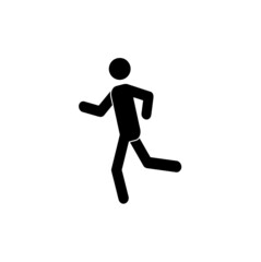 Fototapeta na wymiar Runner action figure icon. A simple illustration of an element from the concept of behavior. Isolated on a white background. 
