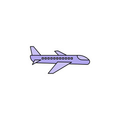 flight plane transport icon vector