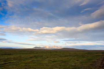 Fototapeta na wymiar Panorama from Hvitarvatn area, Iceland rural landscape