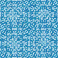 Seamless bright blue blueprint pattern for textile and print. High quality illustration. Technical engineering blue-print draft design. Graphic motif for background, wallpaper, or surface design print