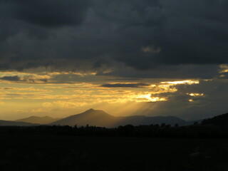 Sunset Rays Through the Clouds