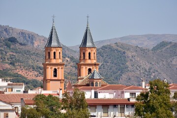 Fototapeta na wymiar Vista de Órgiva en la Alpujarra de Granada, España