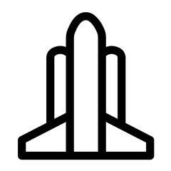 Rocket Line Icon Vector