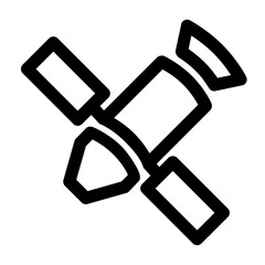 Spacecraft Line Icon Vector