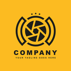Photo camera logo template