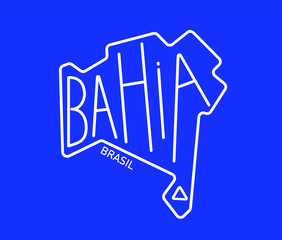 Geometric map of the brazilian state of Bahia