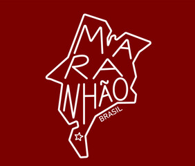 Geometric map of the brazilian state of Maranhão