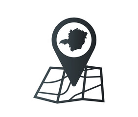 map icon of brazilian state of Minas Gerais