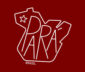 Geometric map of the brazilian state of Pará