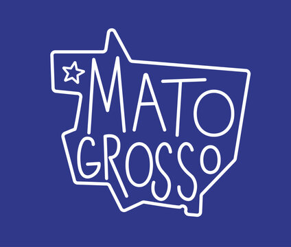 Geometric map of the brazilian state of Mato Grosso