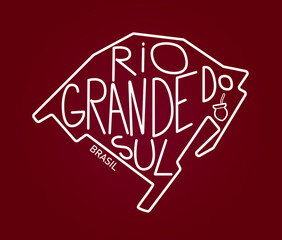 Geometric map of the brazilian state of Rio Grande do Sul
