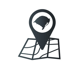 map icon of brazilian state of Rio Grande do Sul