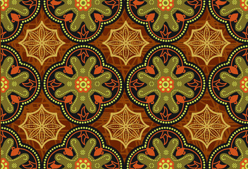 Indonesian batik motif with a very distinctive plant pattern. Exclusive vector for design