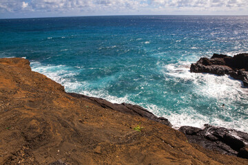 Coastline on Oahu Island, Hawaii.