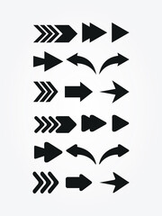 set arrows with sharp and rounded corner