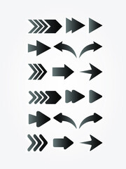 set arrows with sharp and rounded corner