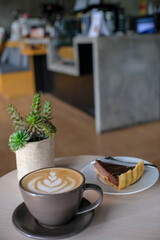 cup of coffee and cookies