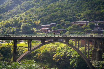 Fototapeta na wymiar 台湾、台北周辺の観光名所を旅行している風景 Scenes from a trip to tourist attractions around Taipei, Taiwan. 