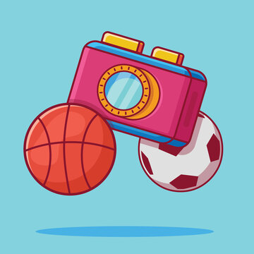 sport photography concept symbol vector illustration in flat style