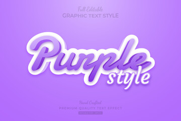 Purple Clean Style Editable Text Effect Font Style