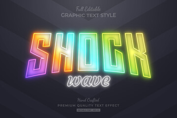 Naklejka na ściany i meble Shockwave Gradient Editable Text Effect Font Style