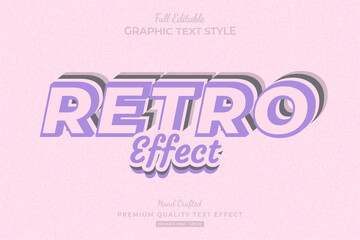 Retro Effect Purple Editable Text Effect Font Style