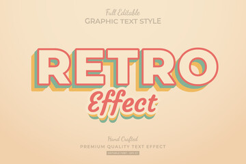 Retro Effect Editable Text Effect Font Style