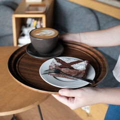 cup of coffee and cake