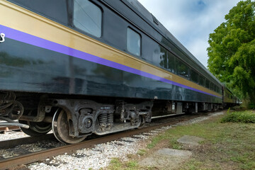 Passenger Train in Rural North Carolina near Bryson City