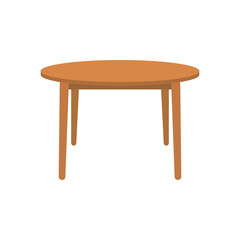 Circle table icon. Simple flat style. Round, pictogram, furniture, office, sign, conference, meeting, web, symbol, interior concept. Vector design illustration isolated on white background. EPS 10