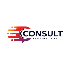 consult logo icon vector isolated