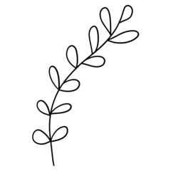 Christmas Leaf outline design illustration for web, wedsite, application, presentation, Graphics design, branding, etc.