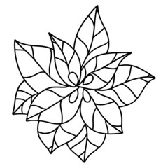 Christmas Leaf outline design illustration for web, wedsite, application, presentation, Graphics design, branding, etc.