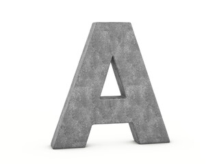 Concrete letter A